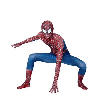 High Quality Superhero Spidermans Costume Bodysuit For Kids Adult Spandex Zentai Halloween Party Cosplay Jumpsuit 3D Style