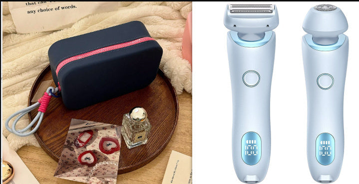 2 In 1 Hair Removal Epilator USB Rechargeable Trimmer Women Body Razor Face Leg Armpit Bikini Hand Pubic Shaver Hair Remover Vibrant Vaults