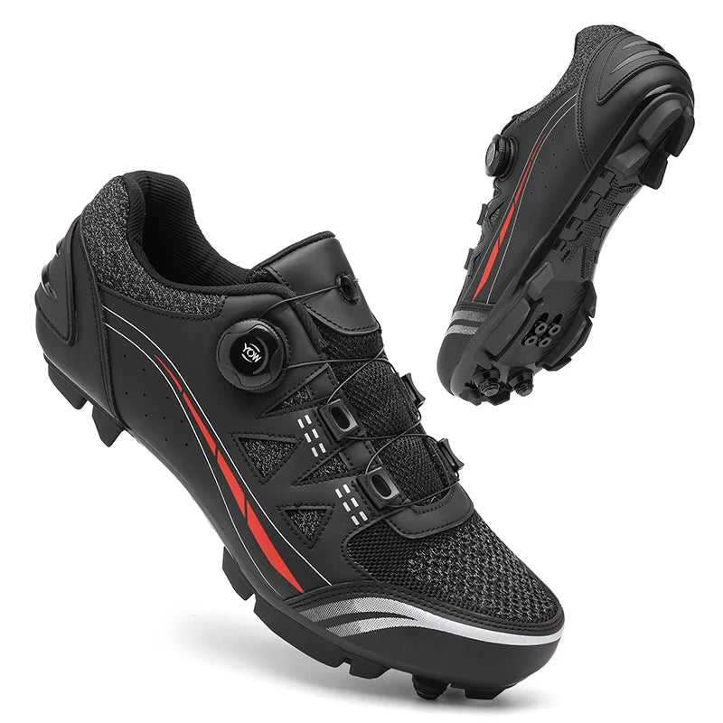 Men’s Cycling Shoes Self-locking Off-road Cycling Sneakers Women Mountain Bicycle Shoes Mesh Racing Shoes Dirt Road Bike Shoes Vibrant Vaults