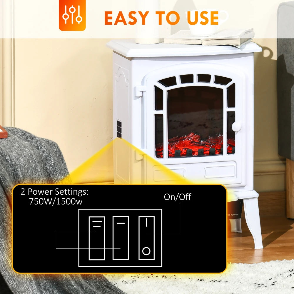 22 "Electric Fireplace, electric heater, Fire Place Heater adjustable temperature, overheat protection, Space Saving