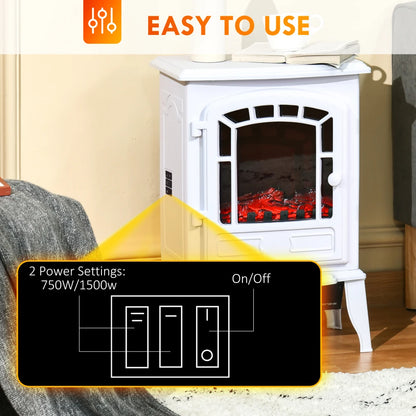 22 "Electric Fireplace, electric heater, Fire Place Heater adjustable temperature, overheat protection, Space Saving