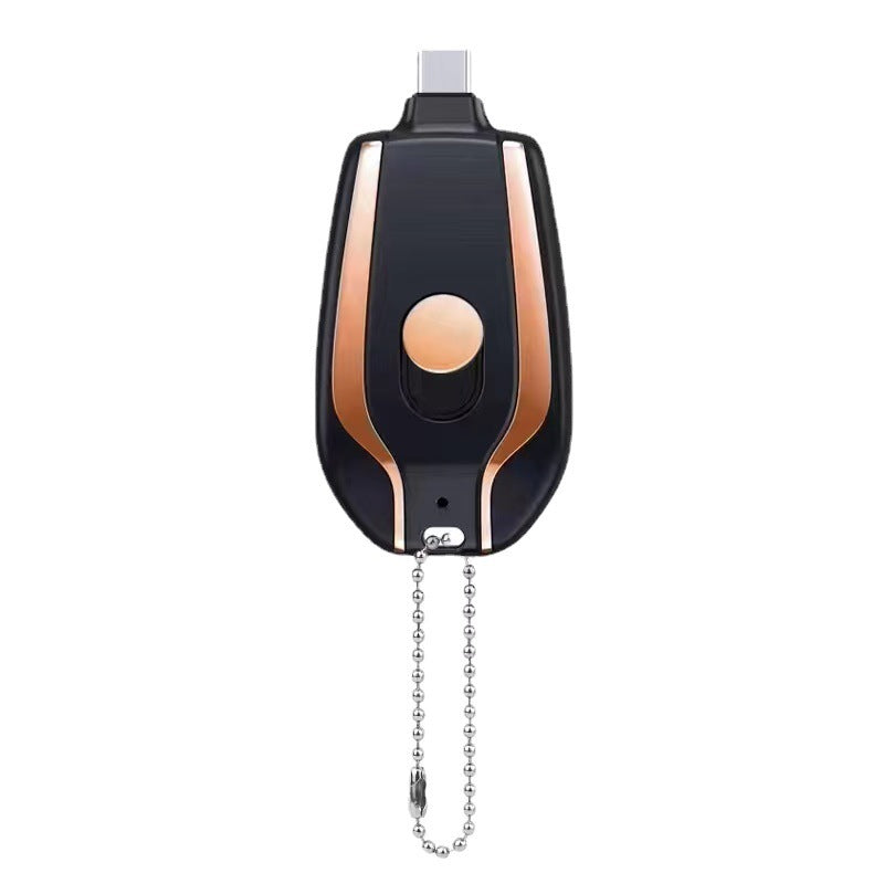 1500mAh Mini Power Emergency Pod Keychain Charger With Type-C Ultra-Compact Mini Battery Pack Fast Charging Backup Power Bank Vibrant Vaults