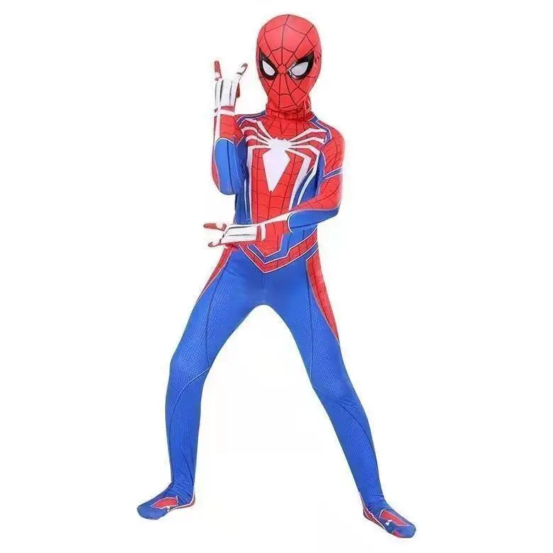 High Quality Superhero Spidermans Costume Bodysuit For Kids Adult Spandex Zentai Halloween Party Cosplay Jumpsuit 3D Style