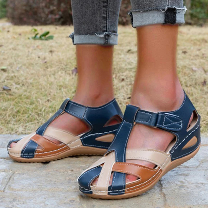 Open Toe Summer Women New Elegant Non Slip Shoes For Women Wedges Non-Slip Buckle Zapatos De Mujer Sandals Women Footwear Vibrant Vaults