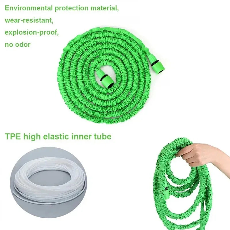 25FT-200FT Garden Hose Expandable Magic Water Pipes Home Garden Daily Watering Tools High-Pressure Car Wash Cleaning Water Gun Vibrant Vaults