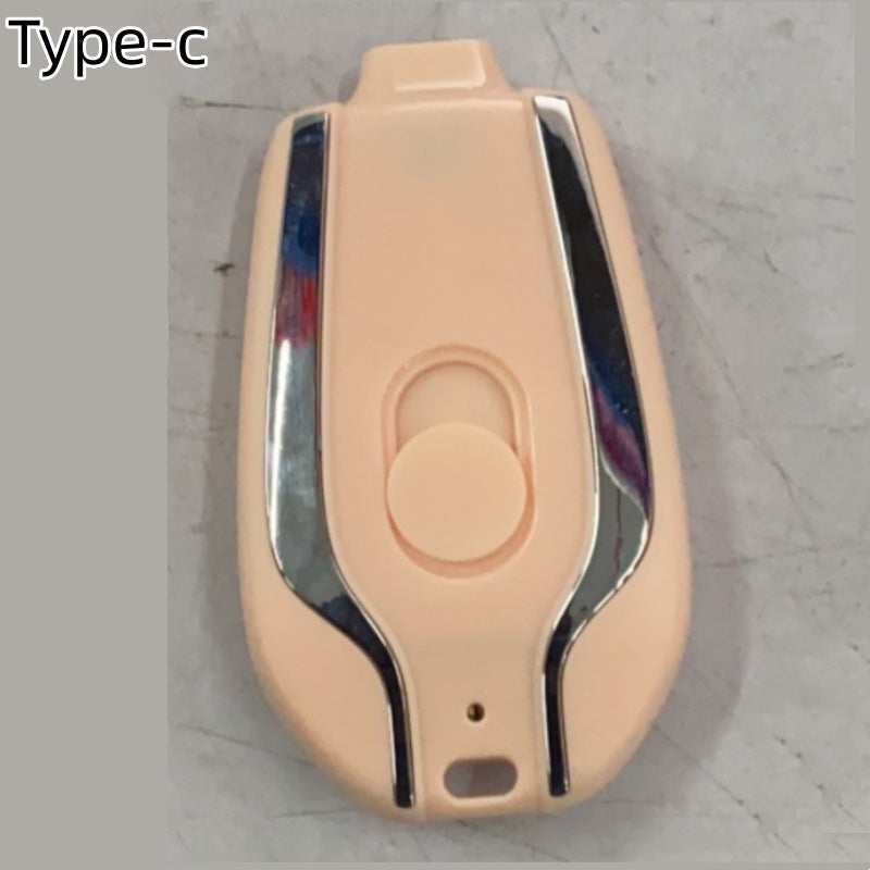 1500mAh Mini Power Emergency Pod Keychain Charger With Type-C Ultra-Compact Mini Battery Pack Fast Charging Backup Power Bank Vibrant Vaults